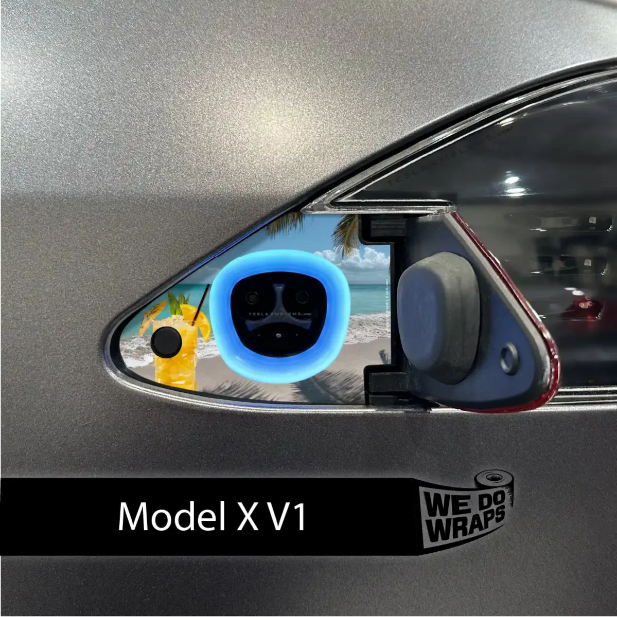Paradise Tesla Charge Port Wrap | Model X