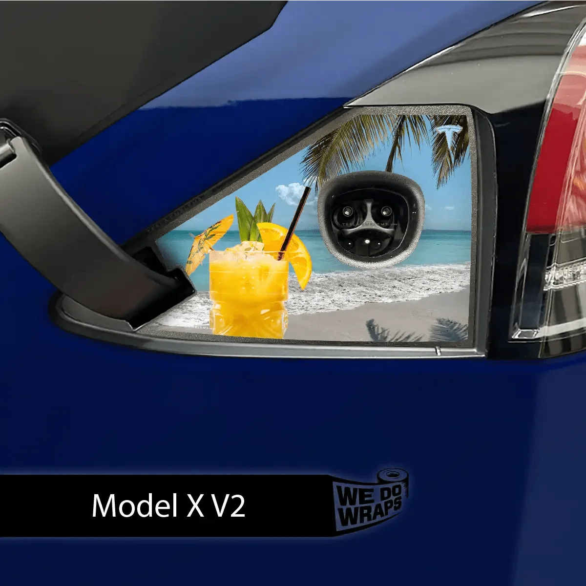Paradise Tesla Charge Port Wrap | Model X