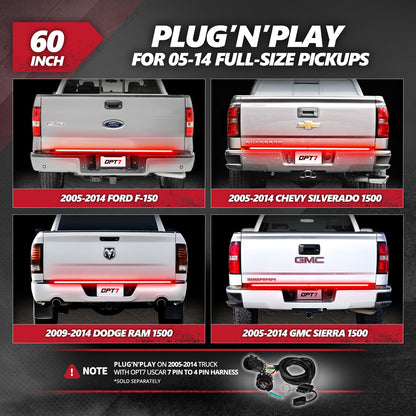 Redline Parlux Triple Row Tailgate Light Bar with Reverse & Sequential Turn Signals