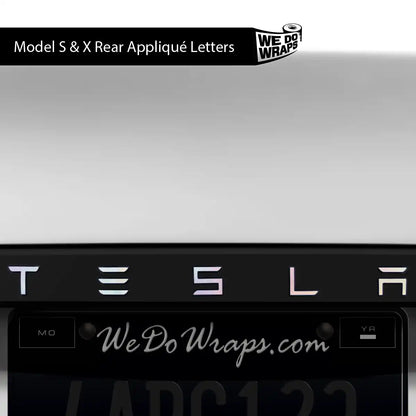 Pastel Galaxy Tesla Emblem Decals (Front + Back) | Model X