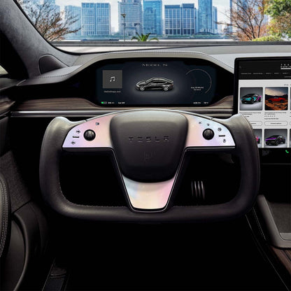 Pastel Galaxy Tesla Steering Wheel Trim Decal Kit (3pcs) | Model X ’21-26