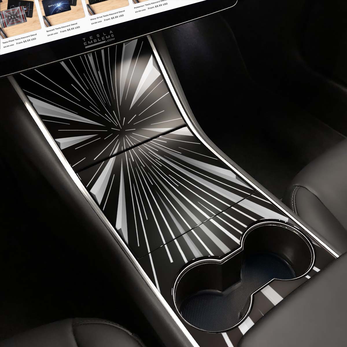 Tesla Ludicrous Performance Mode | Tesla Center Console Wrap Kit | Model 3 ’17-20