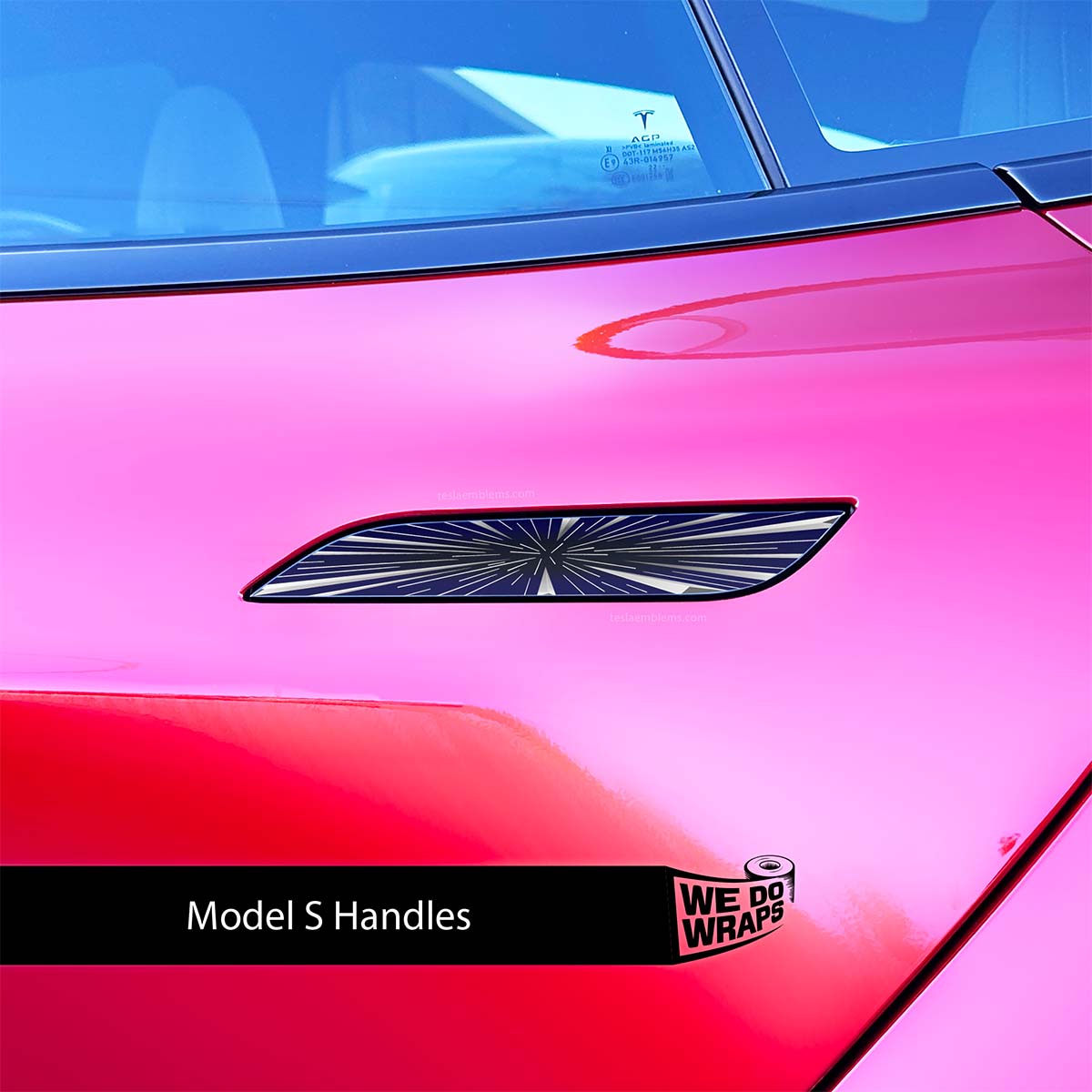 Tesla Insane Performance Mode Tesla Door Handle Decals (4pcs)