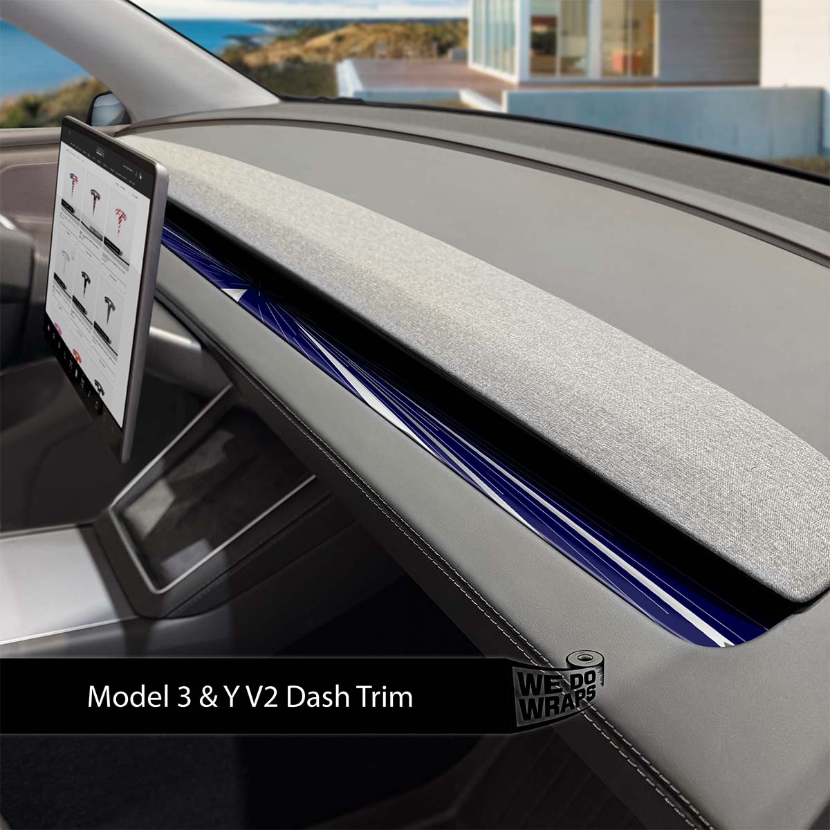 Tesla Insane Performance Mode Tesla Dash Trim Wrap | Model Y 2026