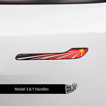 Tesla Launch Performance Mode Tesla Door Handle Decals (4pcs)