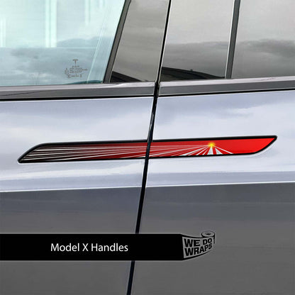 Tesla Launch Performance Mode Tesla Door Handle Decals (4pcs)
