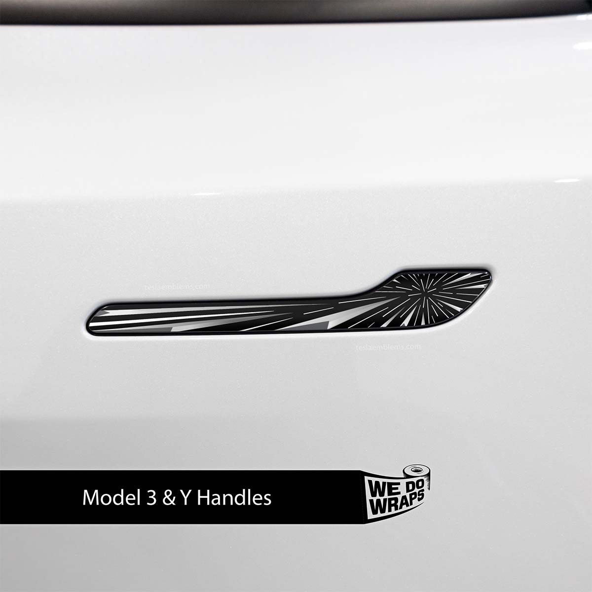 Tesla Ludicrous Performance Mode Tesla Door Handle Decals (4pcs)