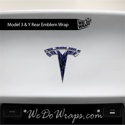 Insane Performance Mode Tesla Emblem Decals (Front + Back) | Model 3