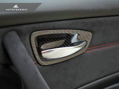 AutoTecknic Dry Carbon Interior Door Handle Trim Set - BMW E82 1M | 1-Series