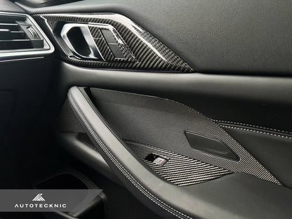 AutoTecknic Dry Carbon Interior Door Handle Trim Set - BMW G82/ G83 M4