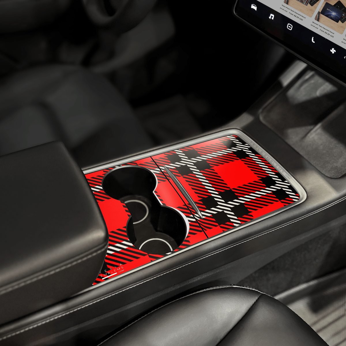 Tartan Plaid | Tesla Center Console Wrap Kit | Model 3 '21-24