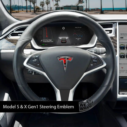 Tartan Plaid Tesla Steering Wheel Wrap | Model S