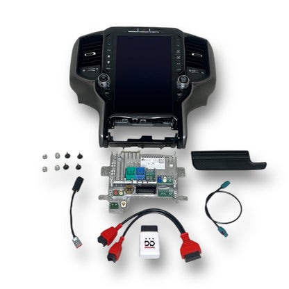 2022-2024 RAM 2500/3500 UBQ Uconnect 5 Upgrade kit with 12-inch Touchscreen including Wireless Apple CarPlay / Android Auto