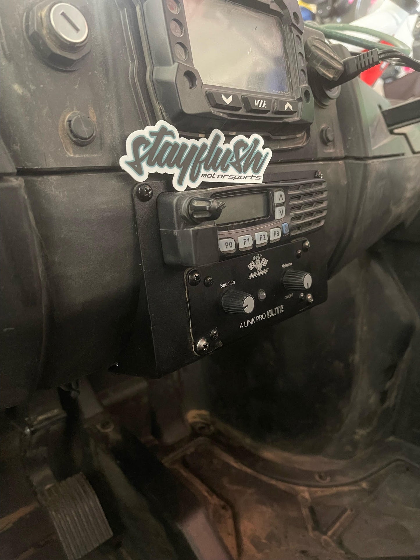 Polaris RZR 200 EFI PCI / iCom Radio Mount (2022+)