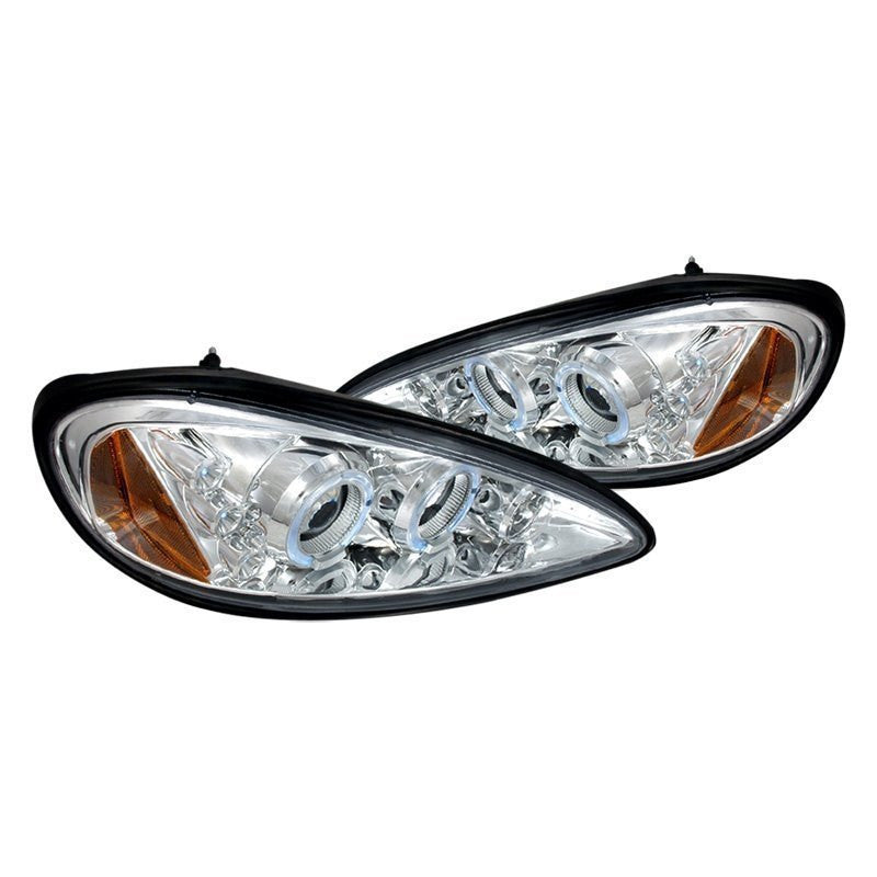 Spec-D 99-05 Pontiac Grand am Halo Projector Headlights Chrome