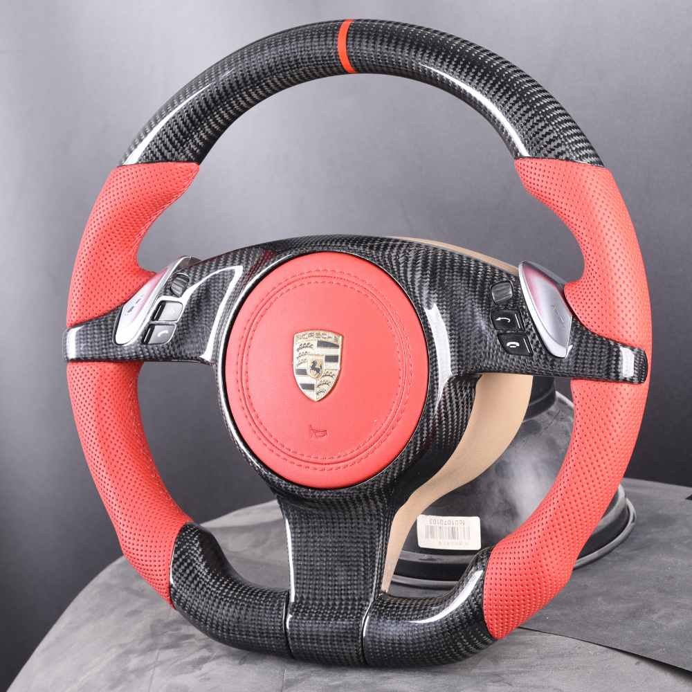 2009-2016  Porsche 911 (991.1) / Boxster (987.2 981) / Cayman (981) / Cayenne (958) / Panamera (970) PDK    Custom Steering Wheel by Exclusive Steering