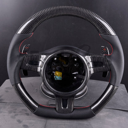 2009 - 2016 Porsche 911, GT3, Boxster, Cayman, Cayenne, & Panamera s |  Custom Steering Wheel by Exclusive Steeringfor