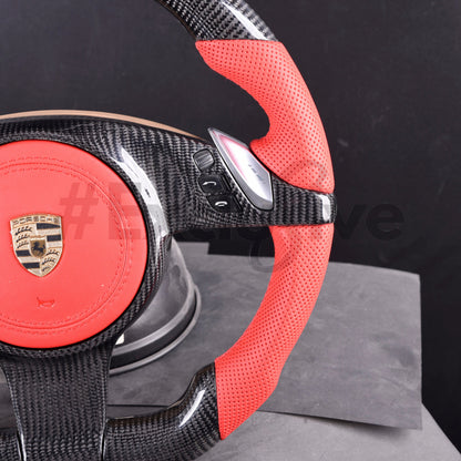 2009-2016  Porsche 911 (991.1) / Boxster (987.2 981) / Cayman (981) / Cayenne (958) / Panamera (970) PDK    Custom Steering Wheel by Exclusive Steering