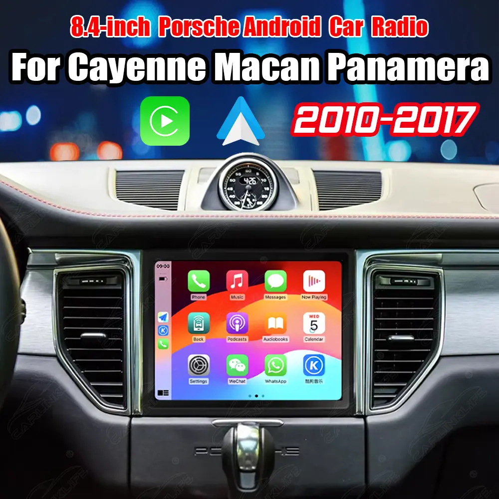 8.4 inch Android Car Radio For Porsche Cayenne Macan Panamera 2010-2017 Car Stereo CarPlay Multimedia Player