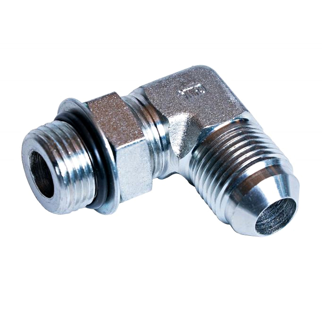 Power Driven -8ORB to -8AN Elbow for Billet Rear Freeze Plugs