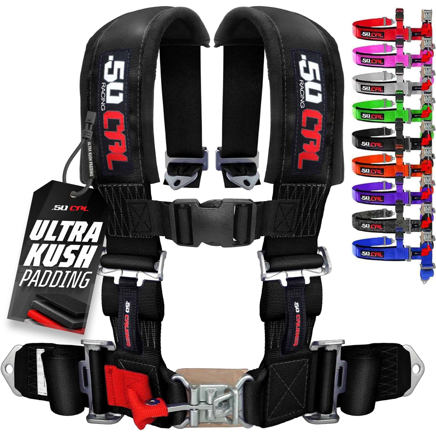 2" 4 Point Racing Harness – Pro Series Race Latch | 50 Caliber Racing