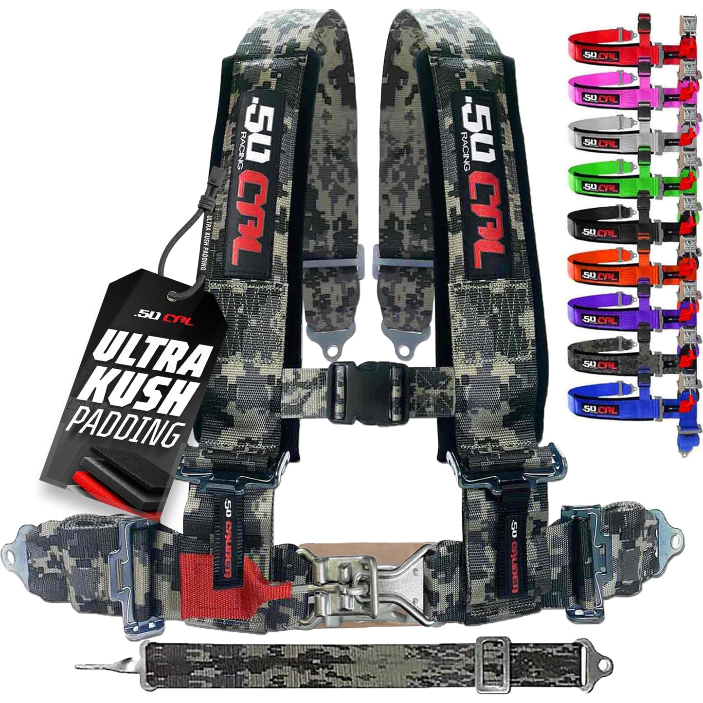 3" 5 Point Racing Harness – Pro Series Race Latch | 50 Caliber Racing