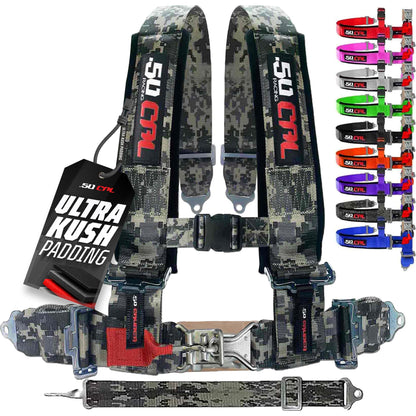 3" 5 Point Racing Harness – Pro Series Race Latch | 50 Caliber Racing