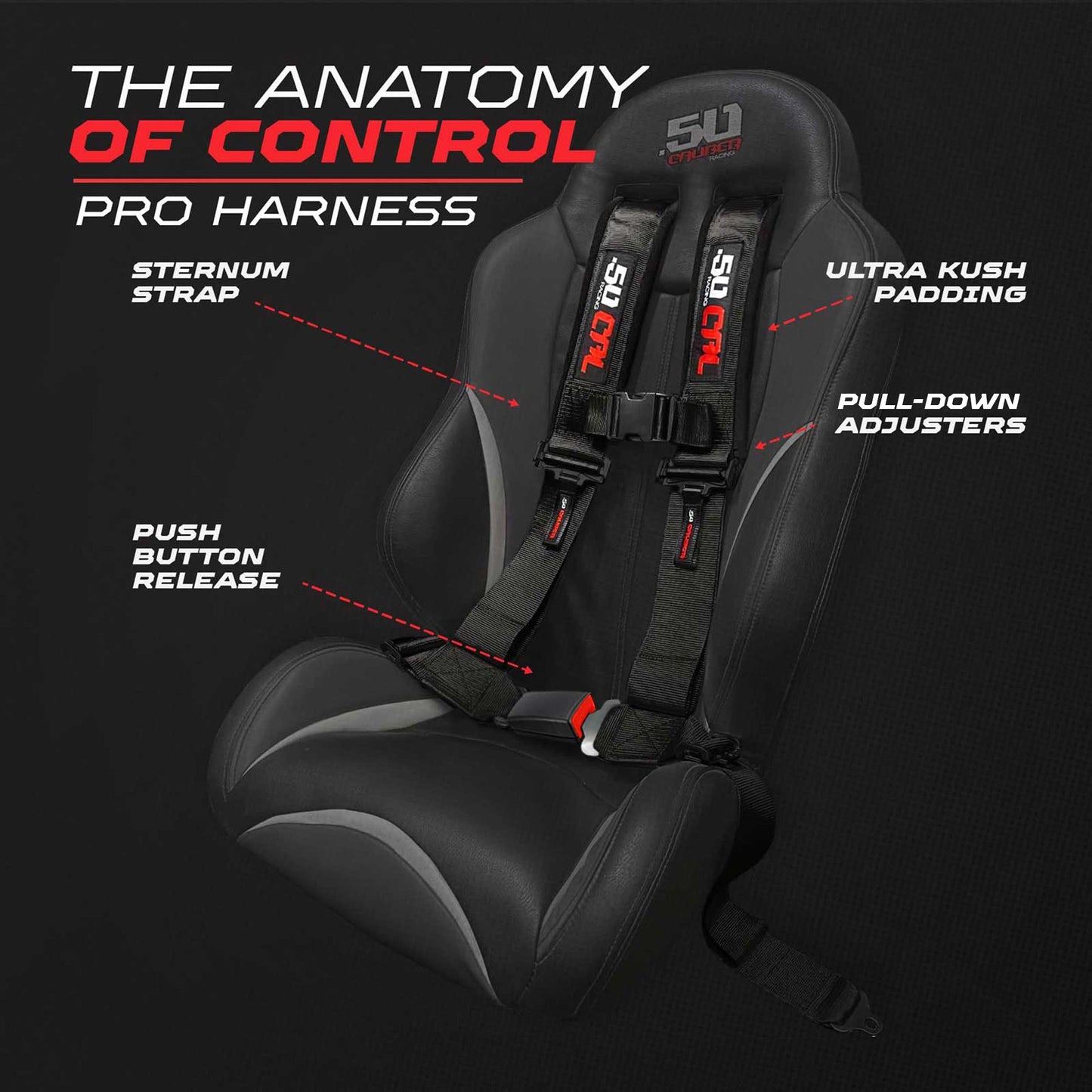 Pro Series 4 point Harness with push button release 2" & 3" available