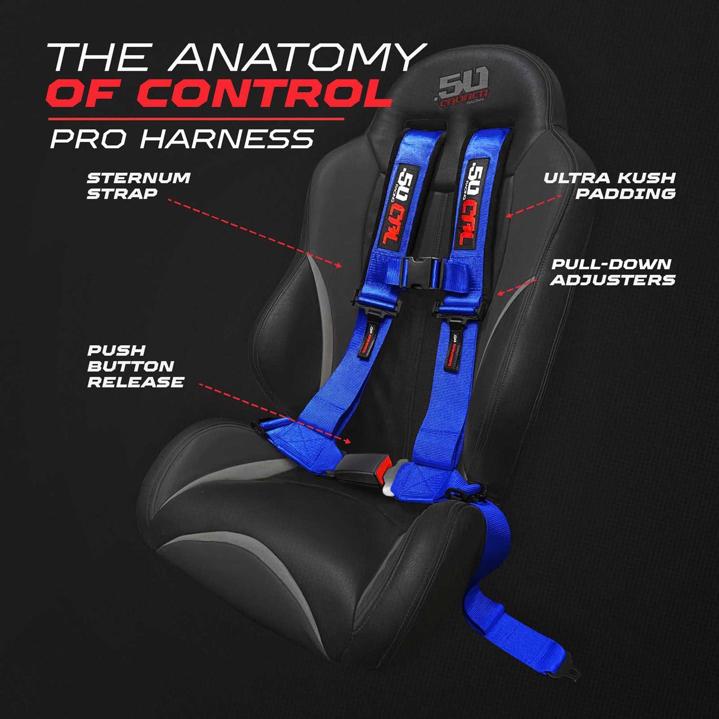 Pro Series 4 point Harness with push button release 2" & 3" available