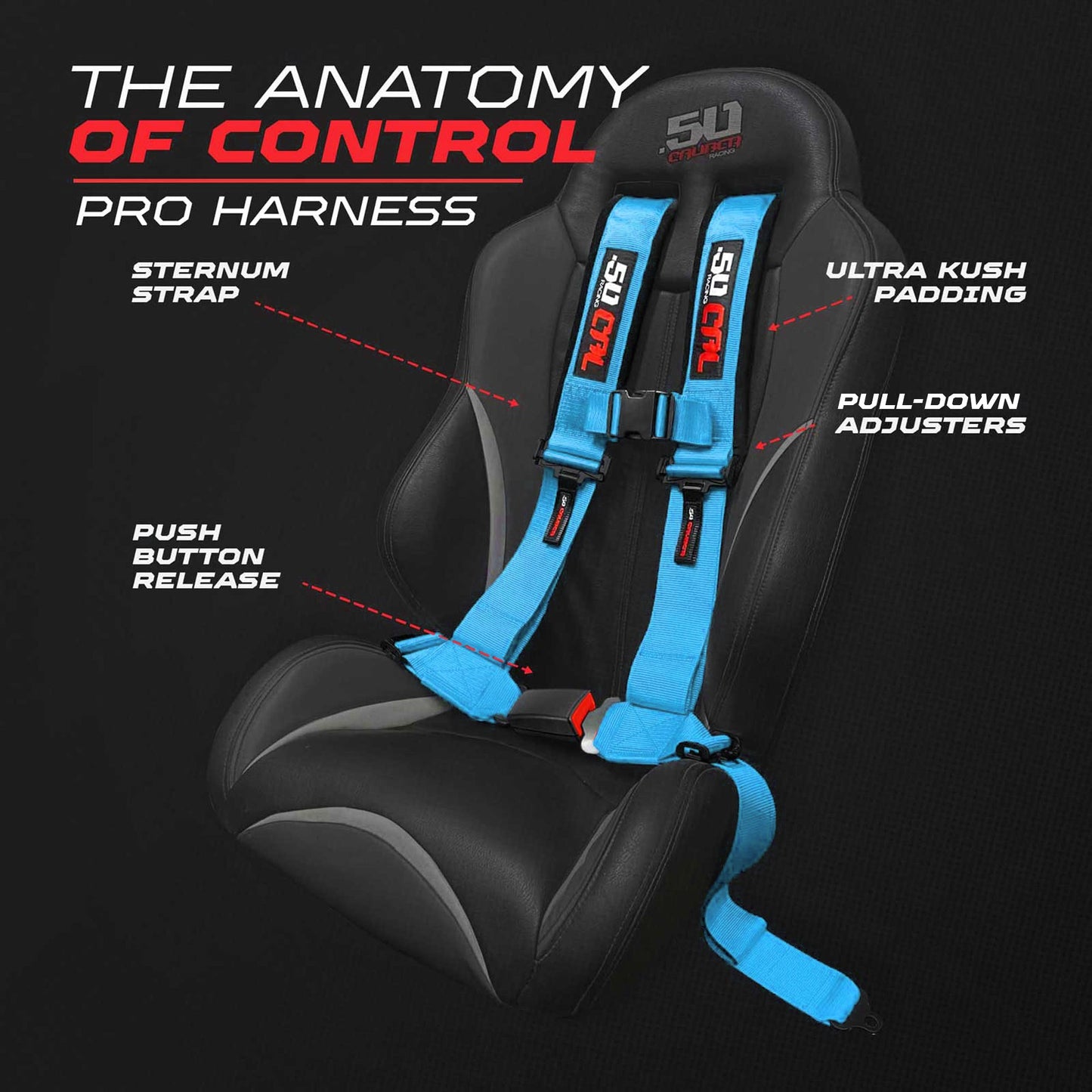 Pro Series 4 point Harness with push button release 2" & 3" available