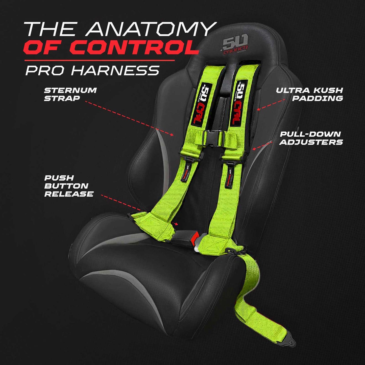 Pro Series 4 point Harness with push button release 2" & 3" available