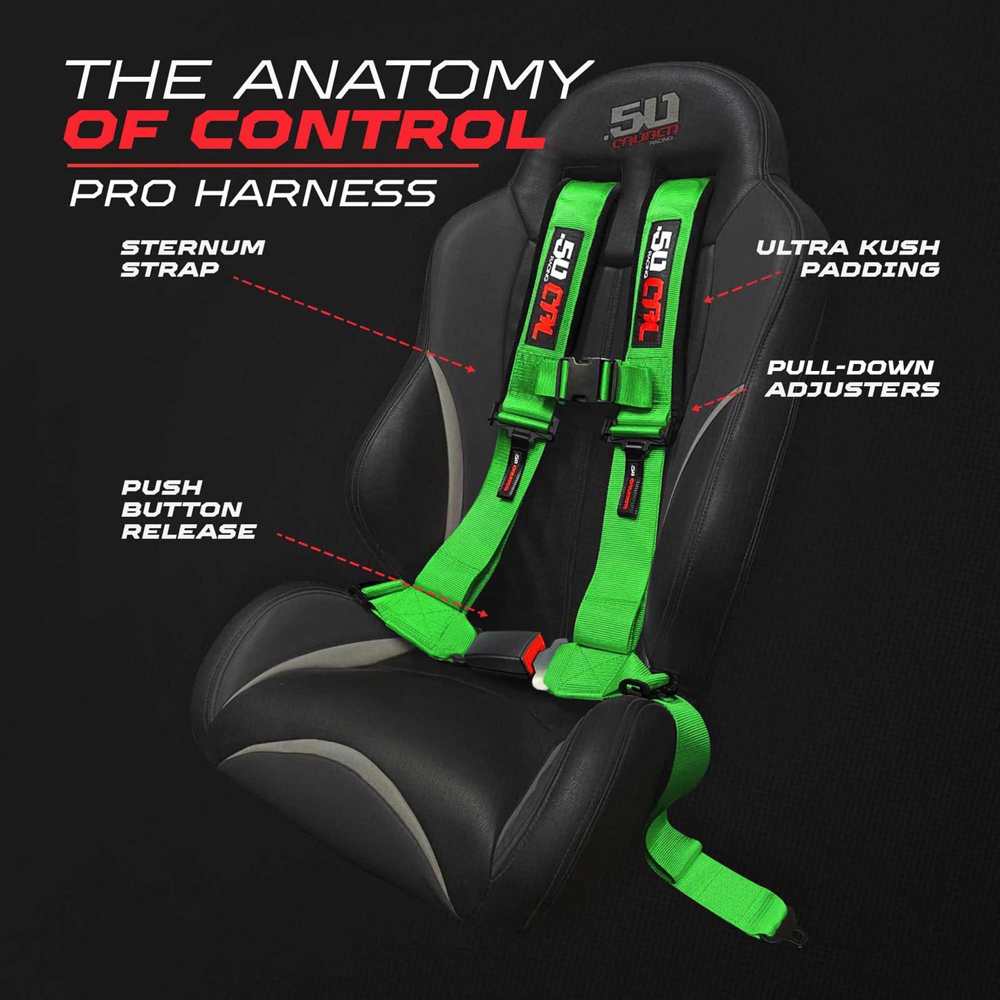 Pro Series 4 point Harness with push button release 2" & 3" available