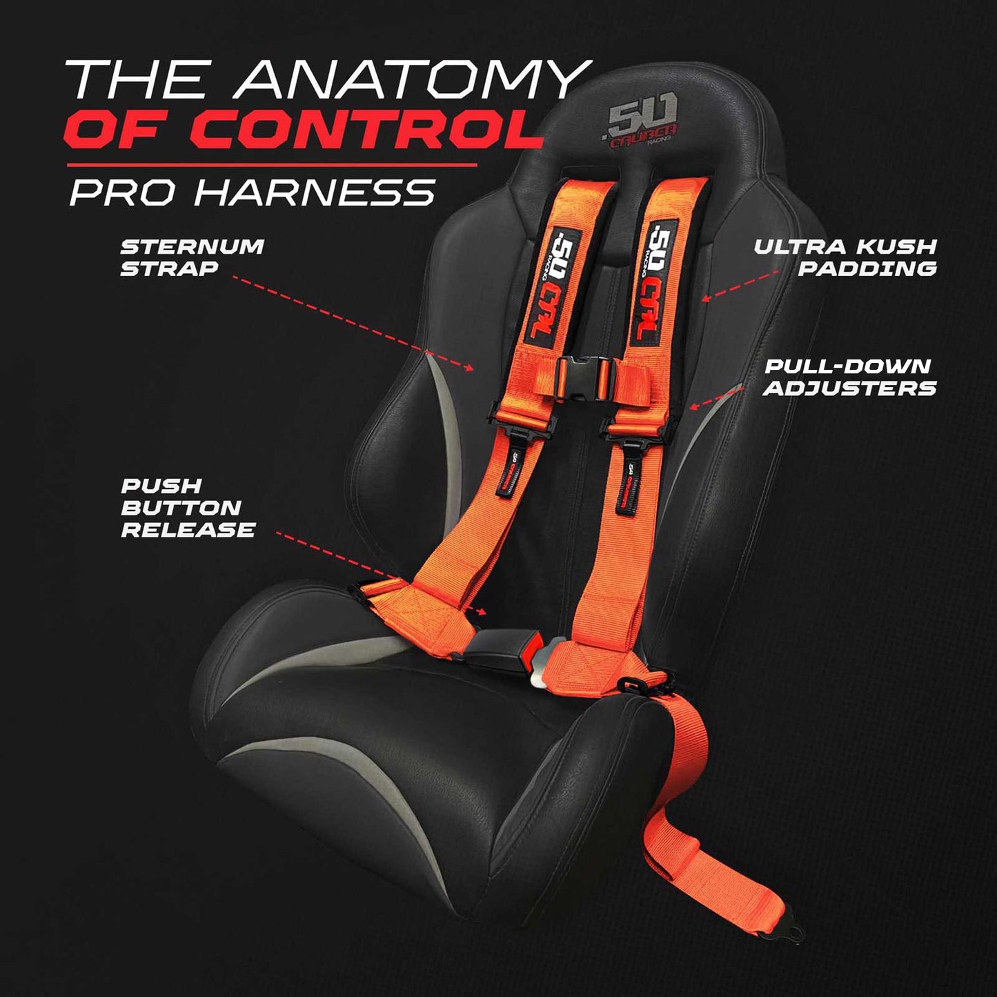 Pro Series 4 point Harness with push button release 2" & 3" available