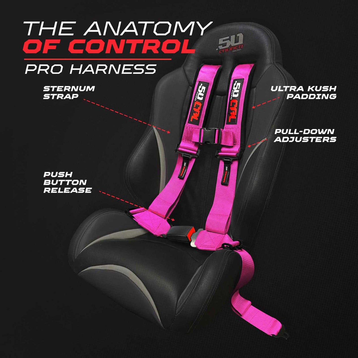 Pro Series 4 point Harness with push button release 2" & 3" available