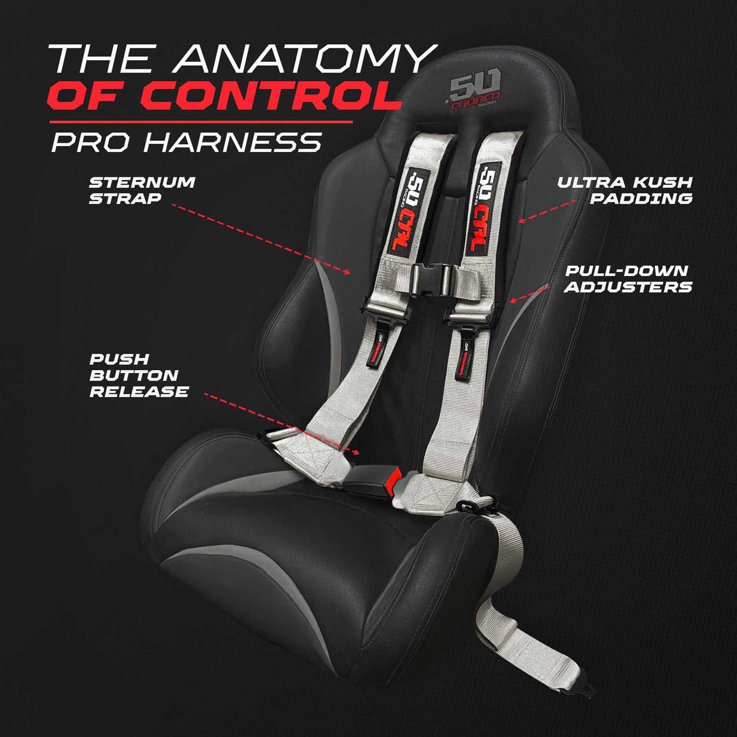 Pro Series 4 point Harness with push button release 2" & 3" available