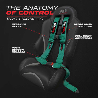 Pro Series 4 point Harness with push button release 2" & 3" available