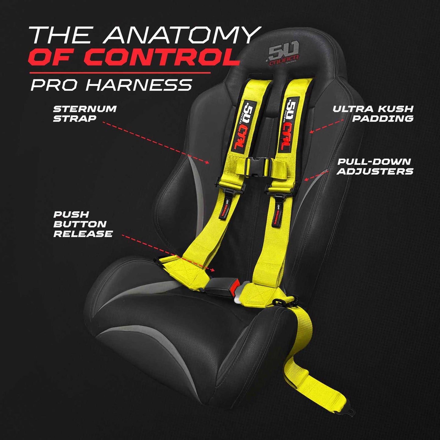 Pro Series 4 point Harness with push button release 2" & 3" available