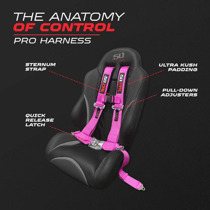 2" 5 Point Racing Harness – Pro Series Race Latch | 50 Caliber Racing
