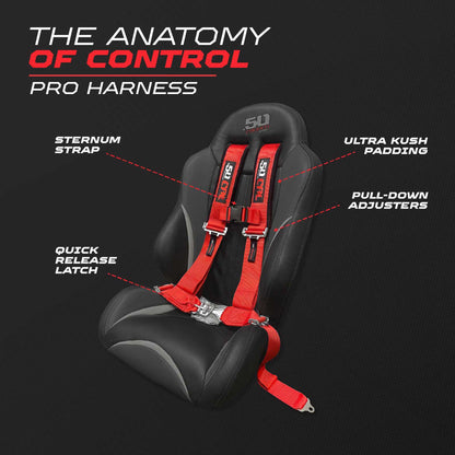 2" 5 Point Racing Harness – Pro Series Race Latch | 50 Caliber Racing