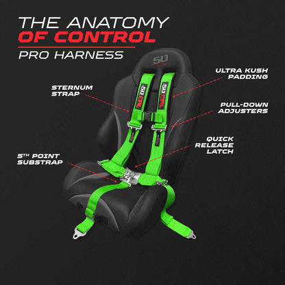 3" 5 Point Racing Harness – Pro Series Race Latch | 50 Caliber Racing