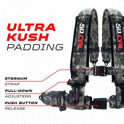 Pro Series 4 point Harness with push button release 2" & 3" available