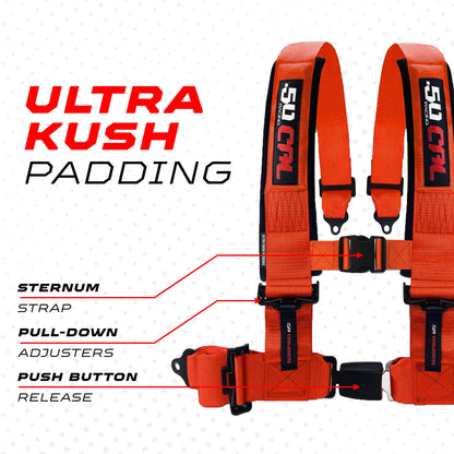 Pro Series 4 point Harness with push button release 2" & 3" available