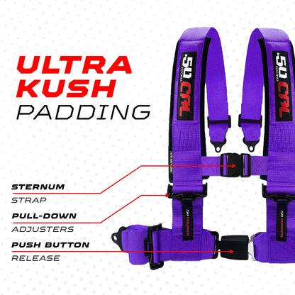 Pro Series 4 point Harness with push button release 2" & 3" available