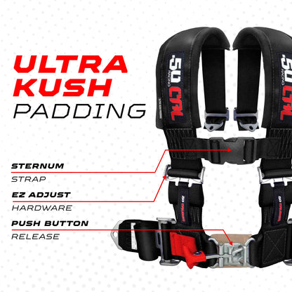 2" 4 Point Racing Harness – Pro Series Race Latch | 50 Caliber Racing
