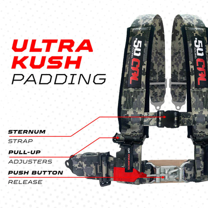Pro Series 3" 4 point Harness Seat Belt 50 Caliber Racing
