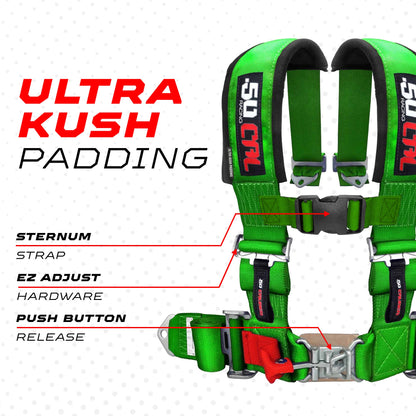 2" 5 Point Racing Harness – Pro Series Race Latch | 50 Caliber Racing