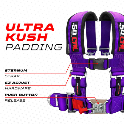 2" 4 Point Racing Harness – Pro Series Race Latch | 50 Caliber Racing