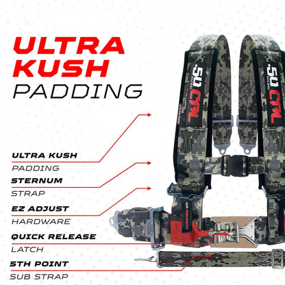 3" 5 Point Racing Harness – Pro Series Race Latch | 50 Caliber Racing