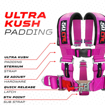 3" 5 Point Racing Harness – Pro Series Race Latch | 50 Caliber Racing