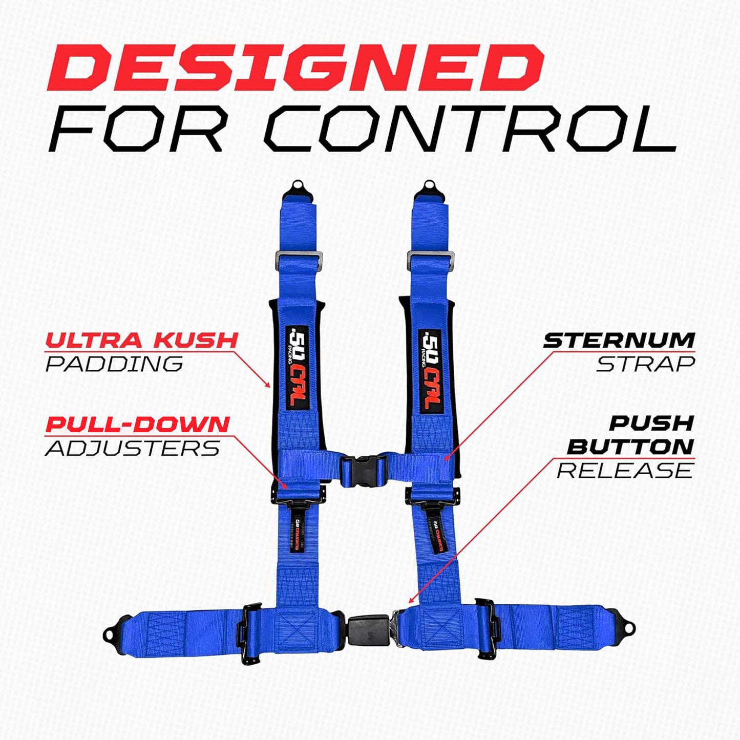 Pro Series 4 point Harness with push button release 2" & 3" available